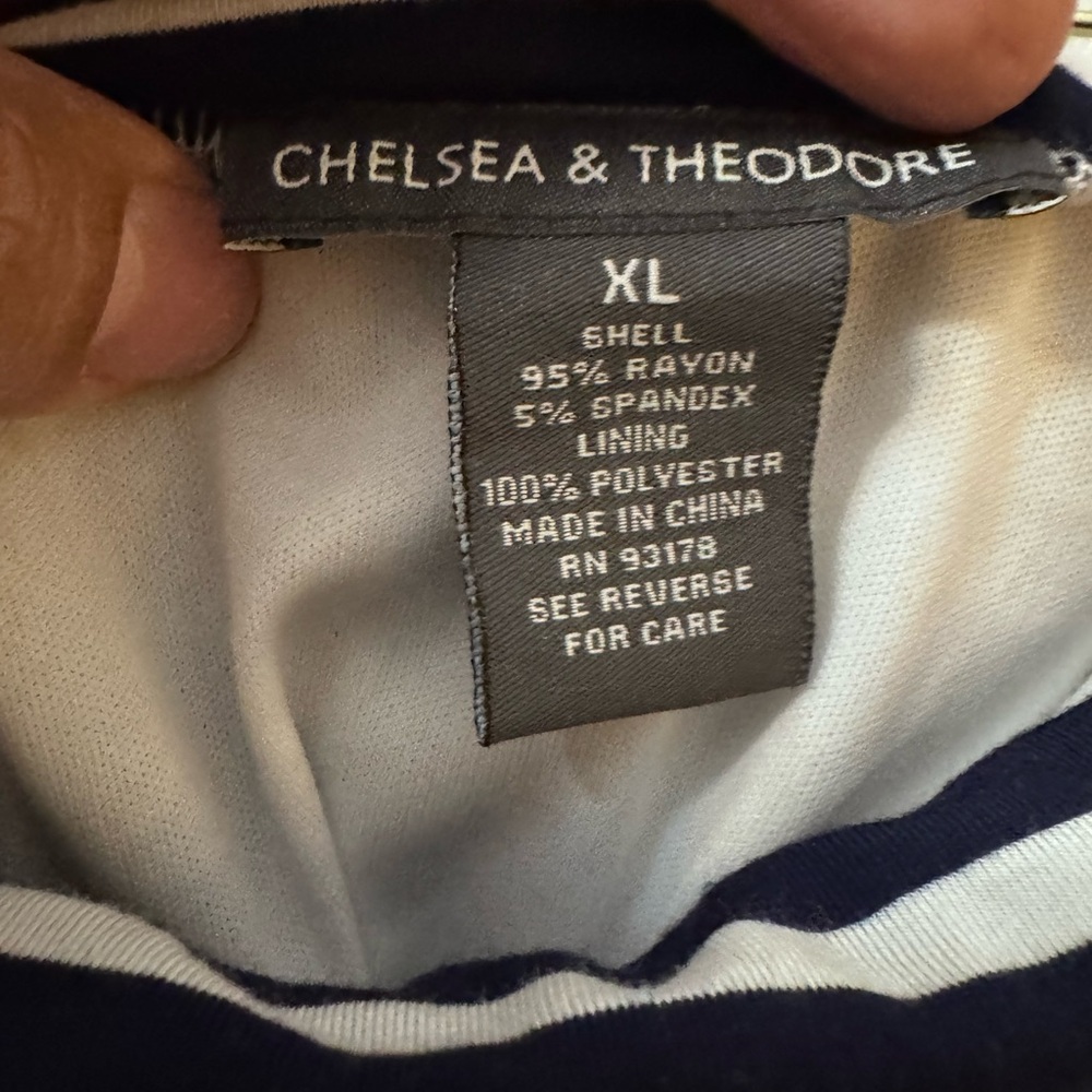 Chelsea & Theodore Navy and White Striped Maxi - Picture 3 of 4